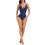 Dame badedragt i slim fit, ensfarvet 8