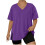 Top pullover da donna taglie forti con scollo a V e maniche corte 6