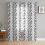 Sheer Curtains Black & White Leaf Design 52x96 Inch Light 3