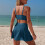 Costume da bagno tankini imbottito da donna, due pezzi, 1 set 5