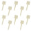 Archery Pins White Nylon 10Pcs Durable Lightweight 4