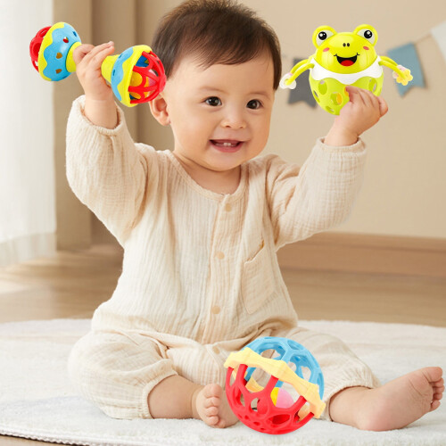 Κουδουνίστρες Παιχνίδια Sensory Montessori 3 τεμάχια Σιλικόνη χωρίς BPA 1