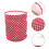 Panier à linge pliable rouge avec cordon de serrage 7