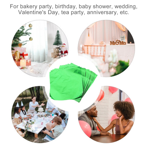 Candy Packing Foil Paper Green 200 Sheets 2