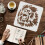 Lion Head Stencil Plastic 11.8 x 11.8 Inch Reusable 3