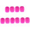 Sponge Lapel Clip Microphone Wind Muff Fuchsia 10 pcs 28 x 3
