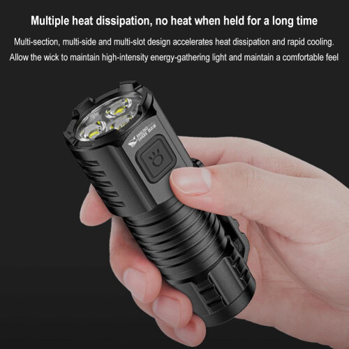 Mini Flashlight Three-Eyed Super Power H8