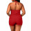 Top de biquíni plus size feminino com alças ajustáveis 8