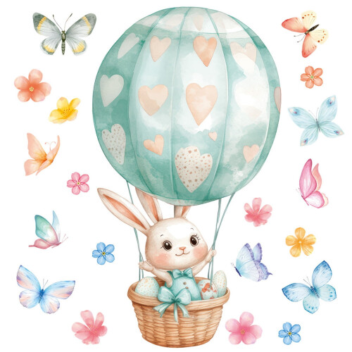 Easter Bunny Window Clings and Cartoon Egg Stickers Static 1