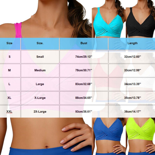 Top de biquíni feminino com bojo e suporte push-up. 1