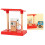 Wooden Train Set with Station Platform and Bridge for Ages 5