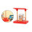 Wooden Train Set with Station Platform and Bridge for Ages 3