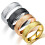 Bague de couple givrée, taille ajustable 2