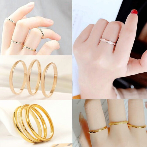 Bague de couple givrée, taille ajustable 2
