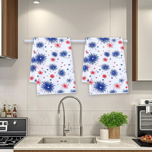 Polyester Dish Drying Towel Independence Day Festive 1