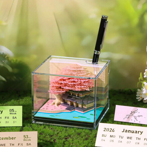 3D Mini Note Card Memo Pad Colorful Desk Organizer Gift