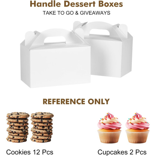 White Gable Gift Boxes with Handles 12 Pack 2