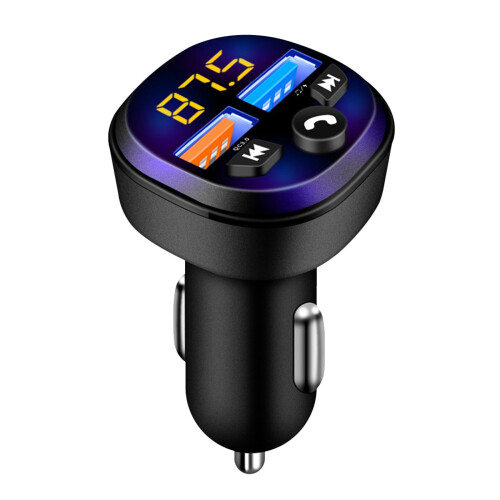 Car Adapter USB QC3.0 Fast Charging LED Display Bluetooth 1