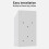 Metal Donation Box with Lock Wall Mounted White 1-Pack 3