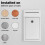 Metal Donation Box with Lock Wall Mounted White 1-Pack 5
