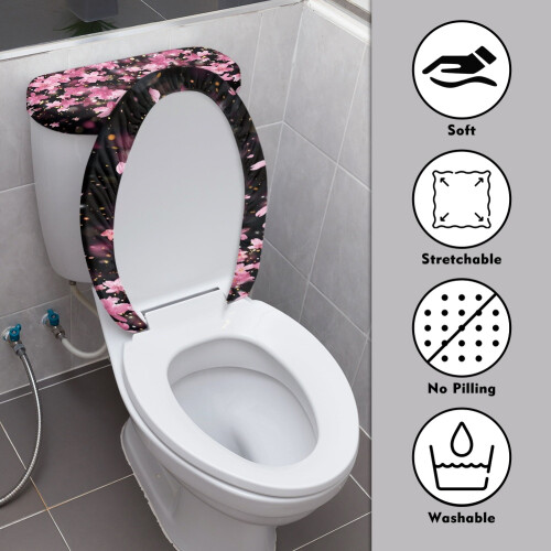 Støvbeskytter til toilettank, 2 dele, Cherry Blossom 2