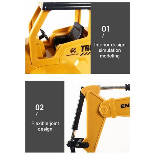 Set de vehicule de construcții turnate sub presiune: excavator, excavator, 2