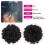 Curly Ponytail Drawstring Bun Extension with Petal Braided 3