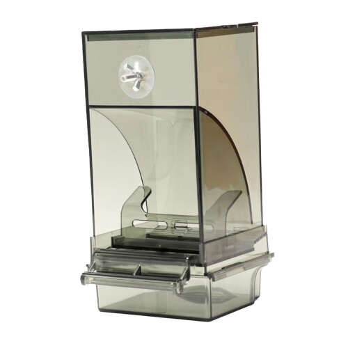 Bird feeder automatic no-mess parrot cage gray adjustable 2
