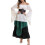 Dames middeleeuwse off-shoulder jurkset met tailleband 4