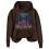 Damen-Kapuzenpullover mit Buchstabenprint, Kaffee, Größe S 4