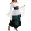 Dames middeleeuwse off-shoulder jurkset met tailleband 8