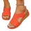Women's Orange Peep Toe Wedge Sandals Size 7-10 4