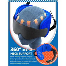 Travel Neck Pillow with Eye Mask for Airplanes and Cars