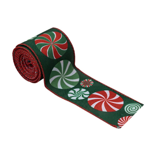 Christmas ribbon wired 2.5 in x 16.4 ft 1