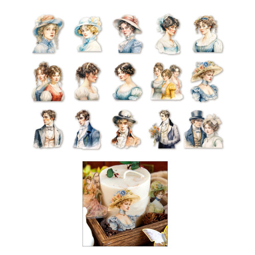 Decorative Handbook Sticker Sheet for Adults 3 Colors 1