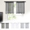 Black Sheer Tier Curtains Light Filtering Voile 2 Panels 5