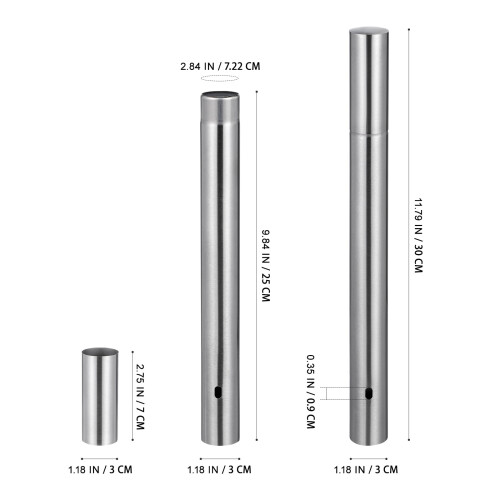 Stainless Steel Certificate Storage Tube with Stable Base 1