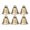 Retro Bronze Iron Hand-Cranked Bell Set 6 pcs 38mm 2