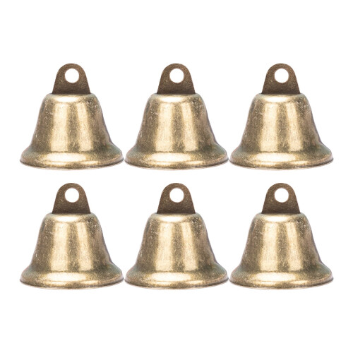 Retro Bronze Iron Hand-Cranked Bell Set 6 pcs 38mm 1
