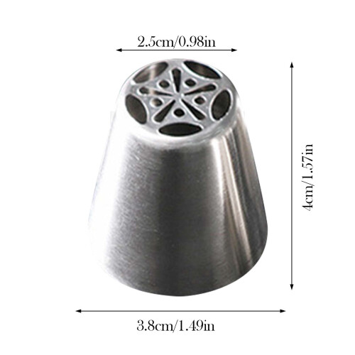 Stainless Steel Cake Embosser Piping Nozzle Set 6 pcs 2