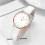 Women's minimalist dress watch with leather strap 4