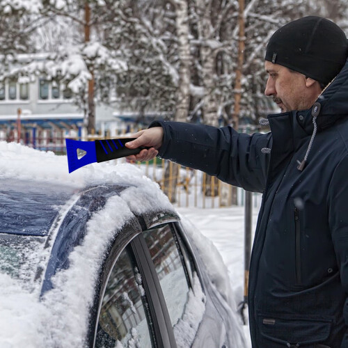 Detachable Snow Removal Tool PVC Soft Handle 1 Piece 2