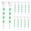 Plastic golftees groen, 20 stuks, 7,0  1,2  1,2 cm 5
