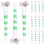 Plastic golftees groen, 20 stuks, 7,0  1,2  1,2 cm 7