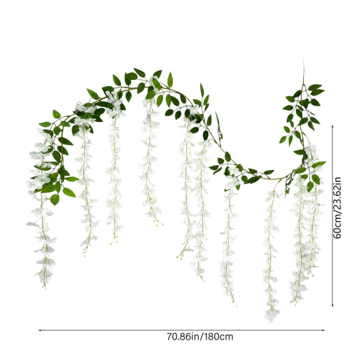 Τεχνητά κλήματα Wisteria 6,56ft κρεμαστή διακόσμηση 2