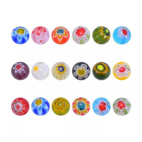 Lampwork glassblomst avstandsperler 130 stk 1