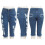 Dunkelblaue, zerrissene Damen-Jeans aus Polyester 4