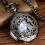 Skeleton Pocket Watch Roman Numerals Mechanical 1pc 4