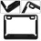 License Plate Frame Textured Cloth-Wrapped Black Stainless 2