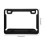 License Plate Frame Textured Cloth-Wrapped Black Stainless 5